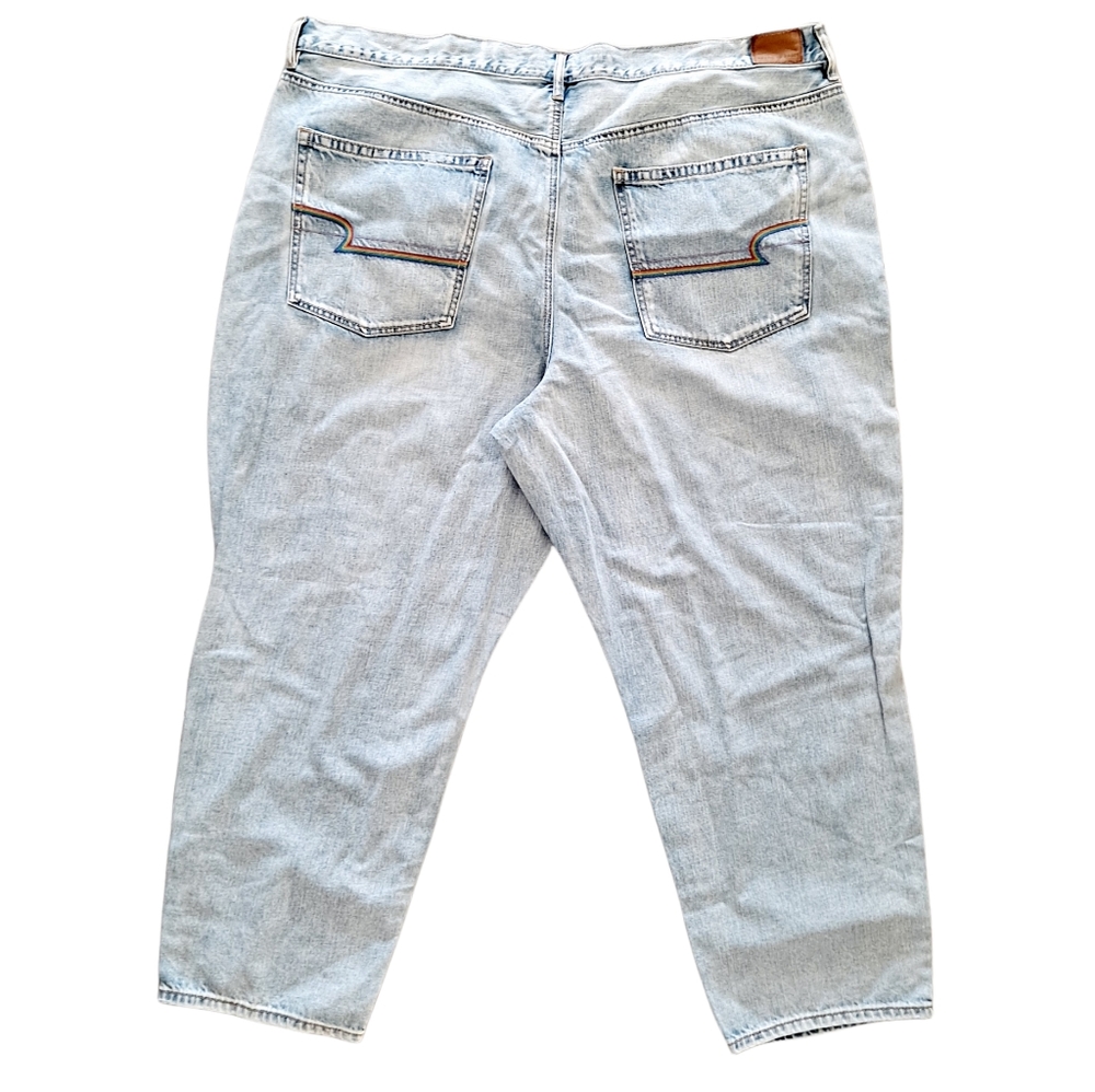 American Eagle Plus size Rainbow pocket 90s boyfriend light wash jeans - Picture 3 of 16